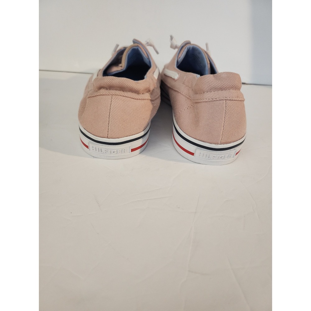 Tommy Hilfiger Womens Boat Shoes Peach‎ Canvas Slip On Sneakers Size 10M - Picture 4 of 4